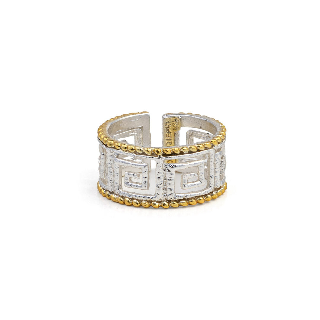 Greek Key Lace Ring