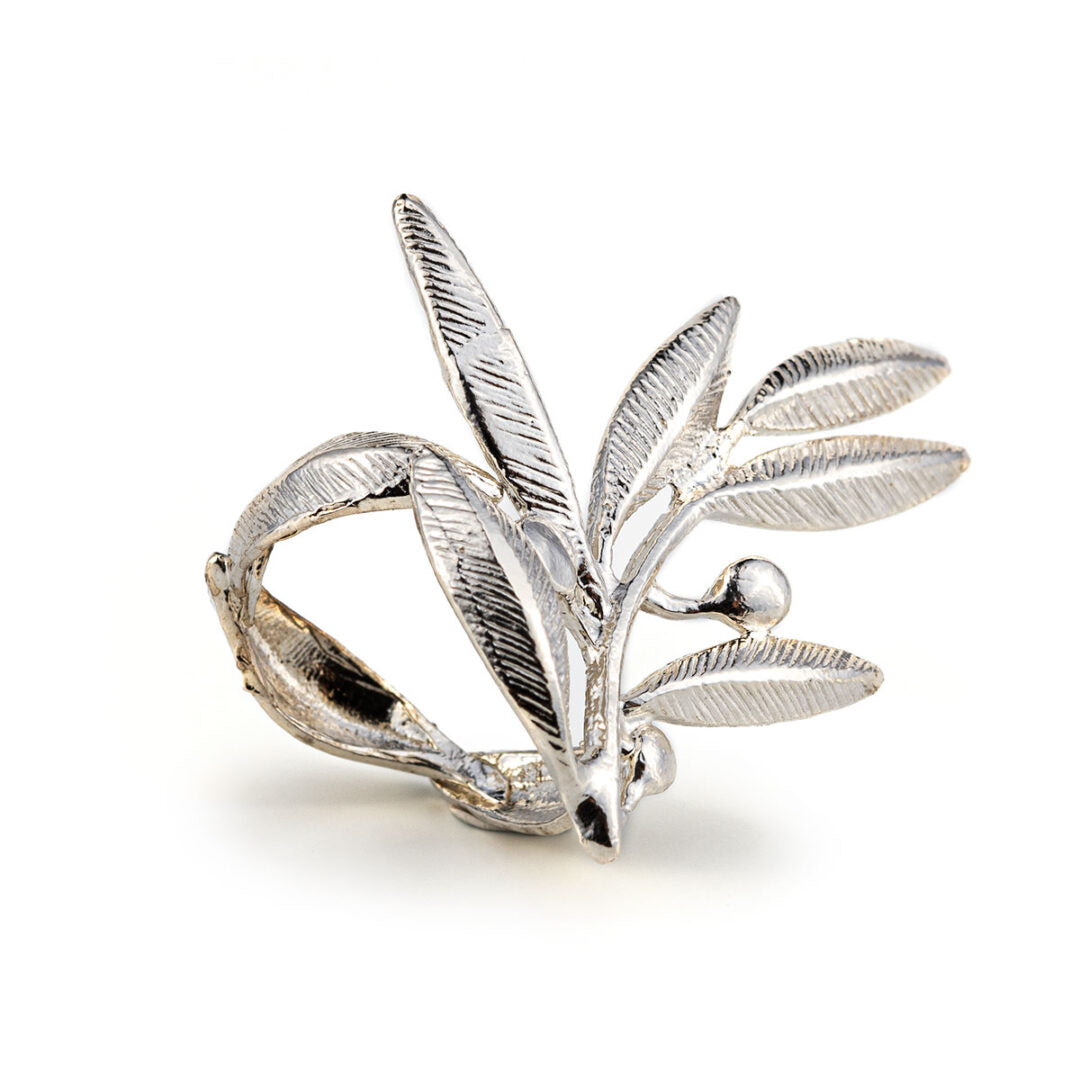 Ancient Greek Ring with olive leaves - Sterling Silver