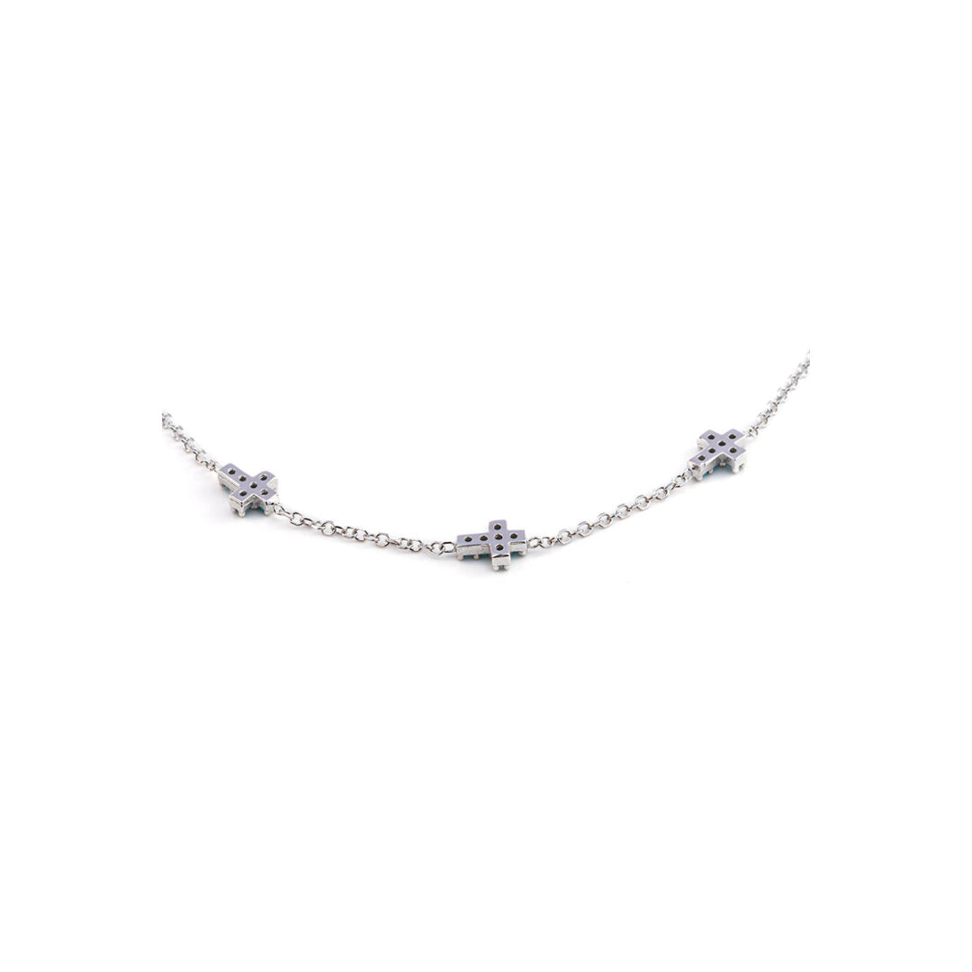 9K Gold Cross Bracelet with turquoise