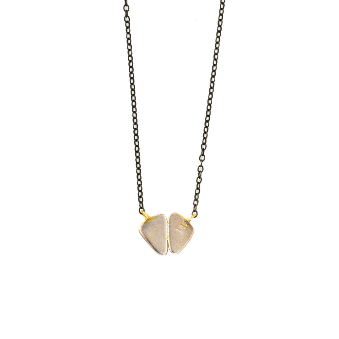 Rose Quartz AquaMarine Necklace - 18K Gold and 925 Sterling Silver