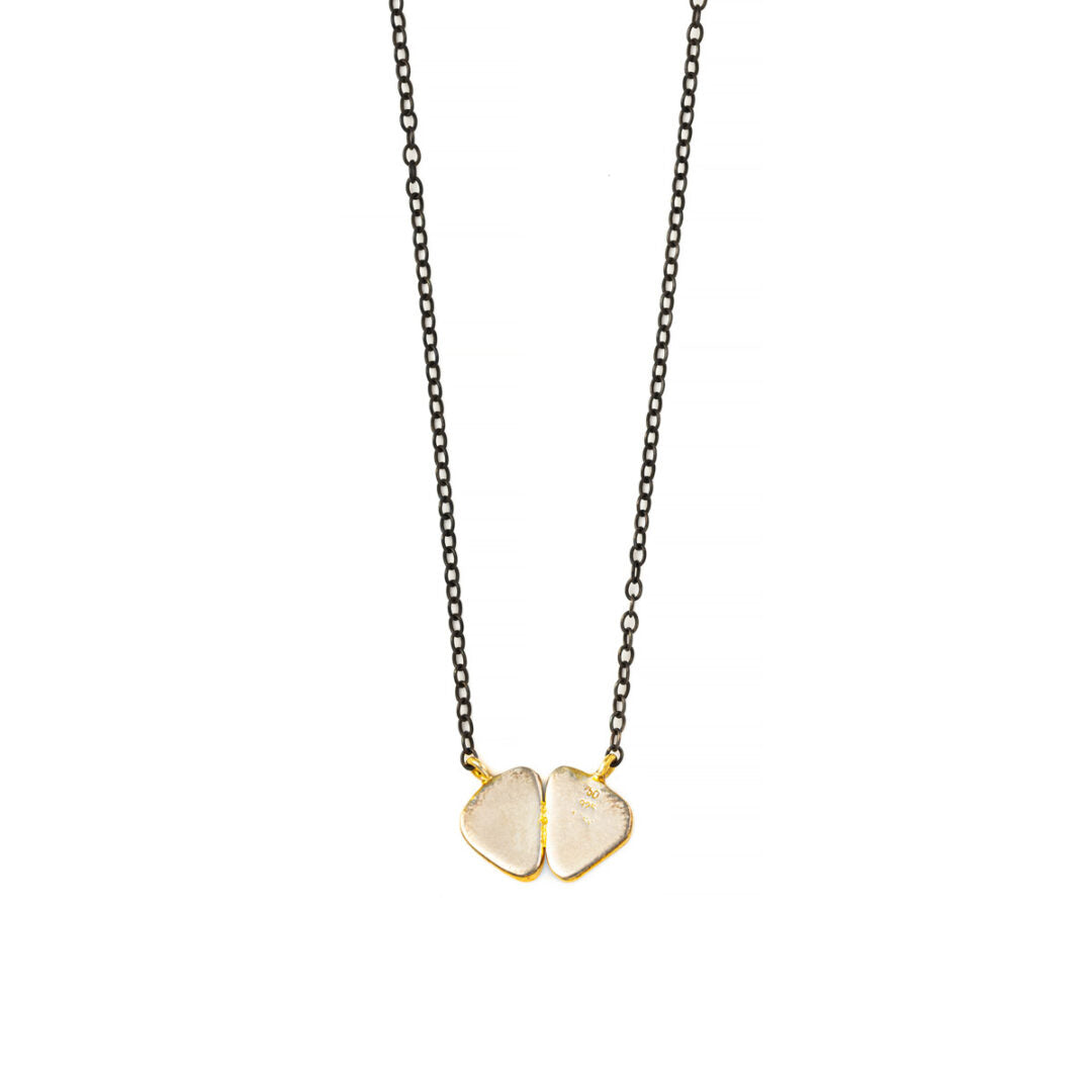 Aqua Marine and Topaz Necklace - 18K Gold and 925 Sterling Silver