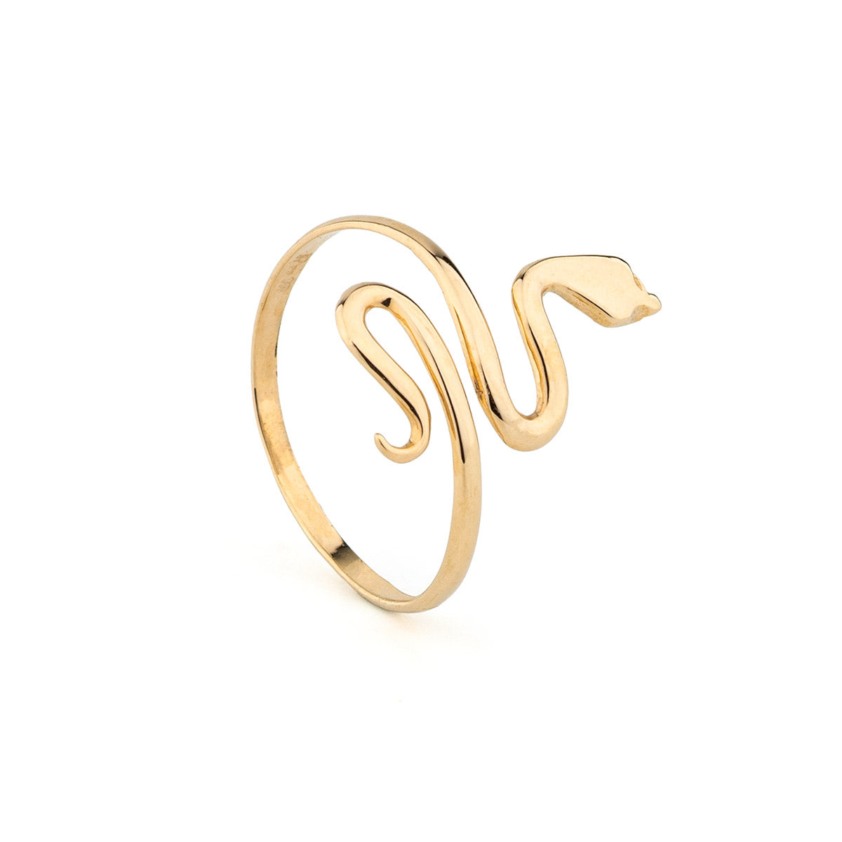 14K Gold Snake Ring – Dainty Serpent Ring