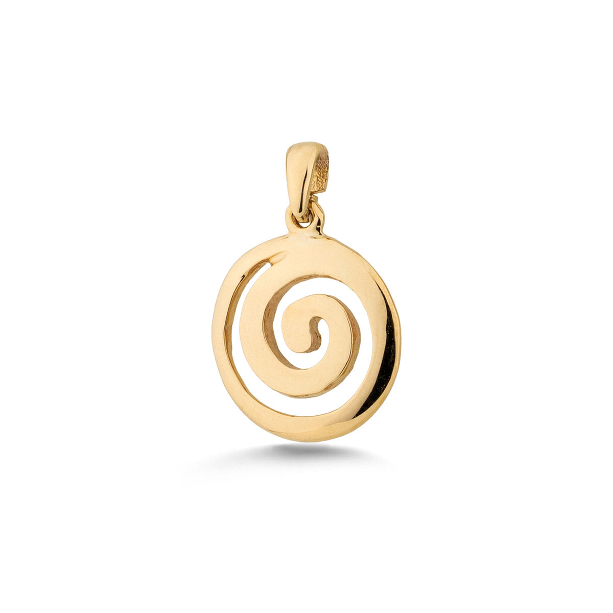 Spiral Pendant in 14K Gold