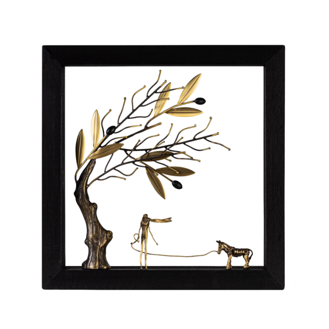 Διακοσμητικό Ξύλινο Κάδρο 25X25cm – Φθινόπωρο στο χωριό