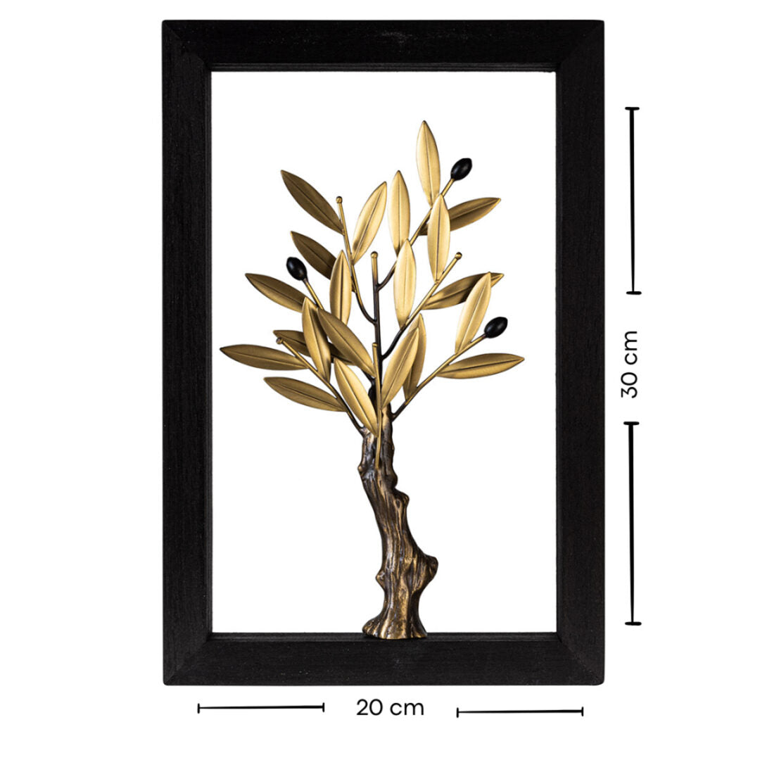 Bronze Olive Tree - Wood Frame