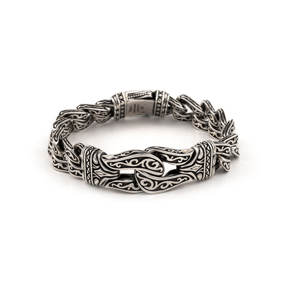 Hercules Knot Link Bracelet Sterling Silver 925 - Yianni Jewelry