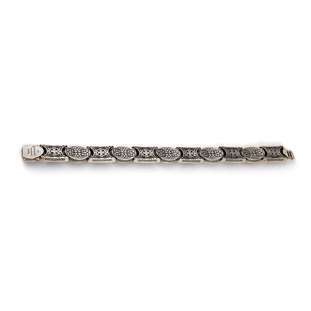 Byzantine Multi Stone Link Bracelet – Sterling Silver Yianni Jewelry