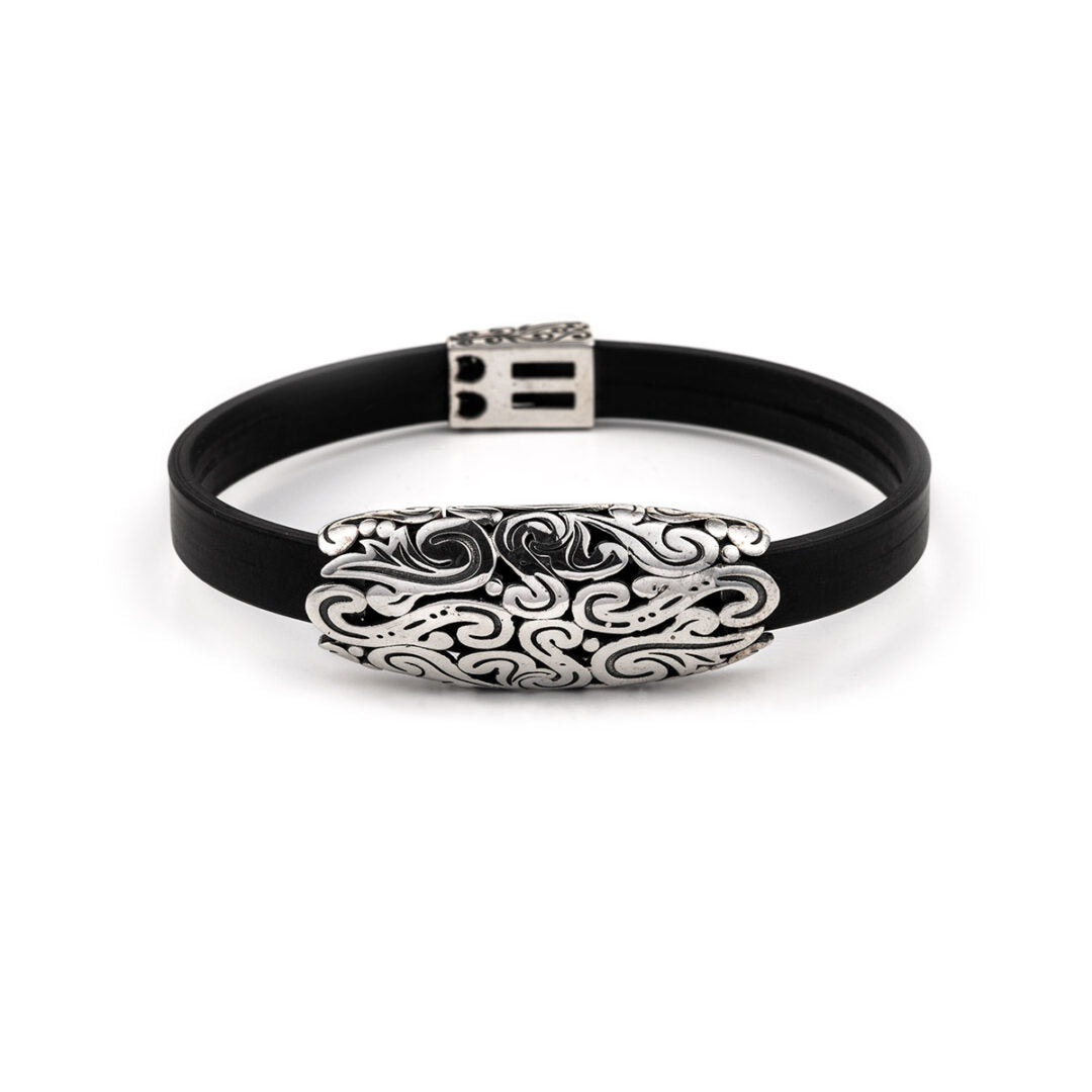 Βυζαντινό Βραχιόλι Floral Ασήμι 925 - Yianni Jewelry