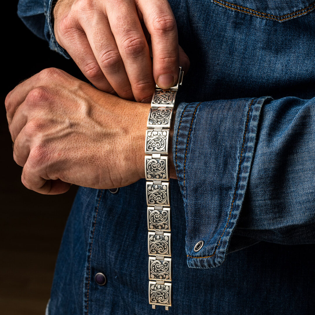 Meander Link Bracelet – 925 Sterling Silver – Yianni Jewelry