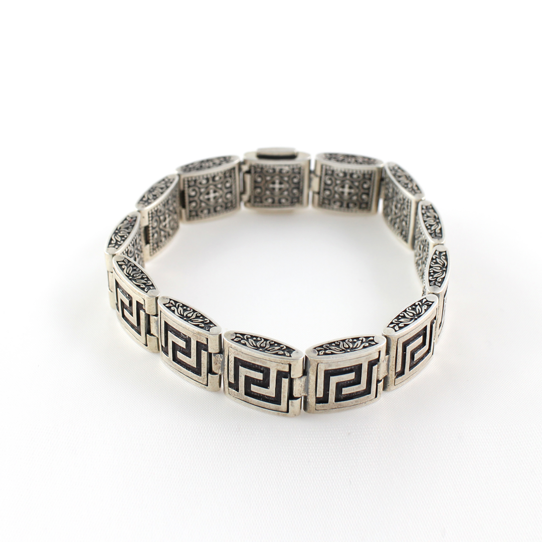 Meander Link Bracelet – 925 Sterling Silver – Yianni Jewelry