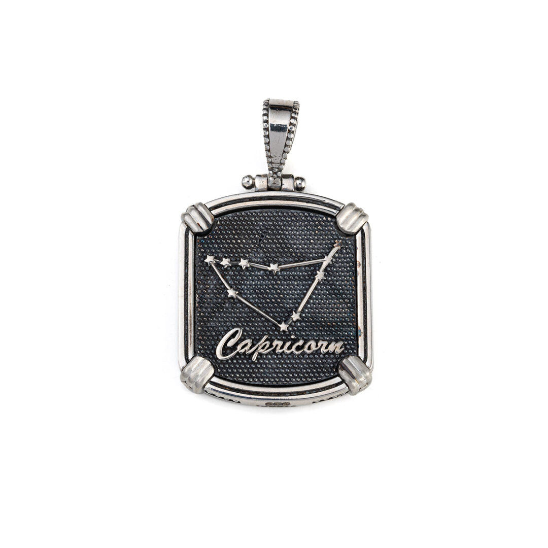 Reversible Zodiac Pendant - 925 Sterling Silver