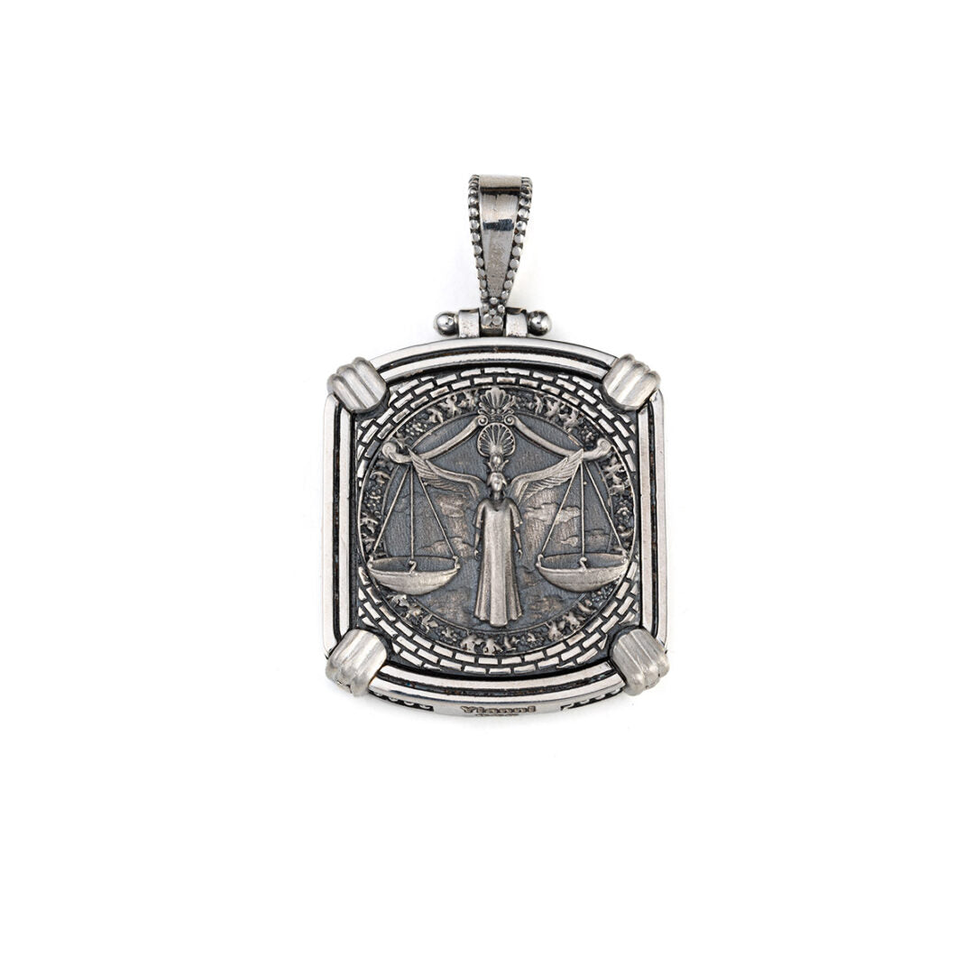 Reversible Zodiac Pendant - 925 Sterling Silver