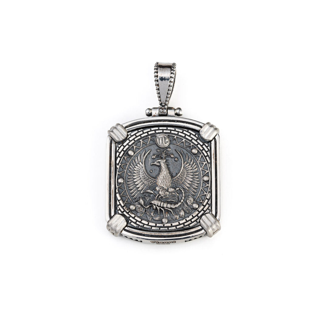 Reversible Zodiac Pendant - 925 Sterling Silver
