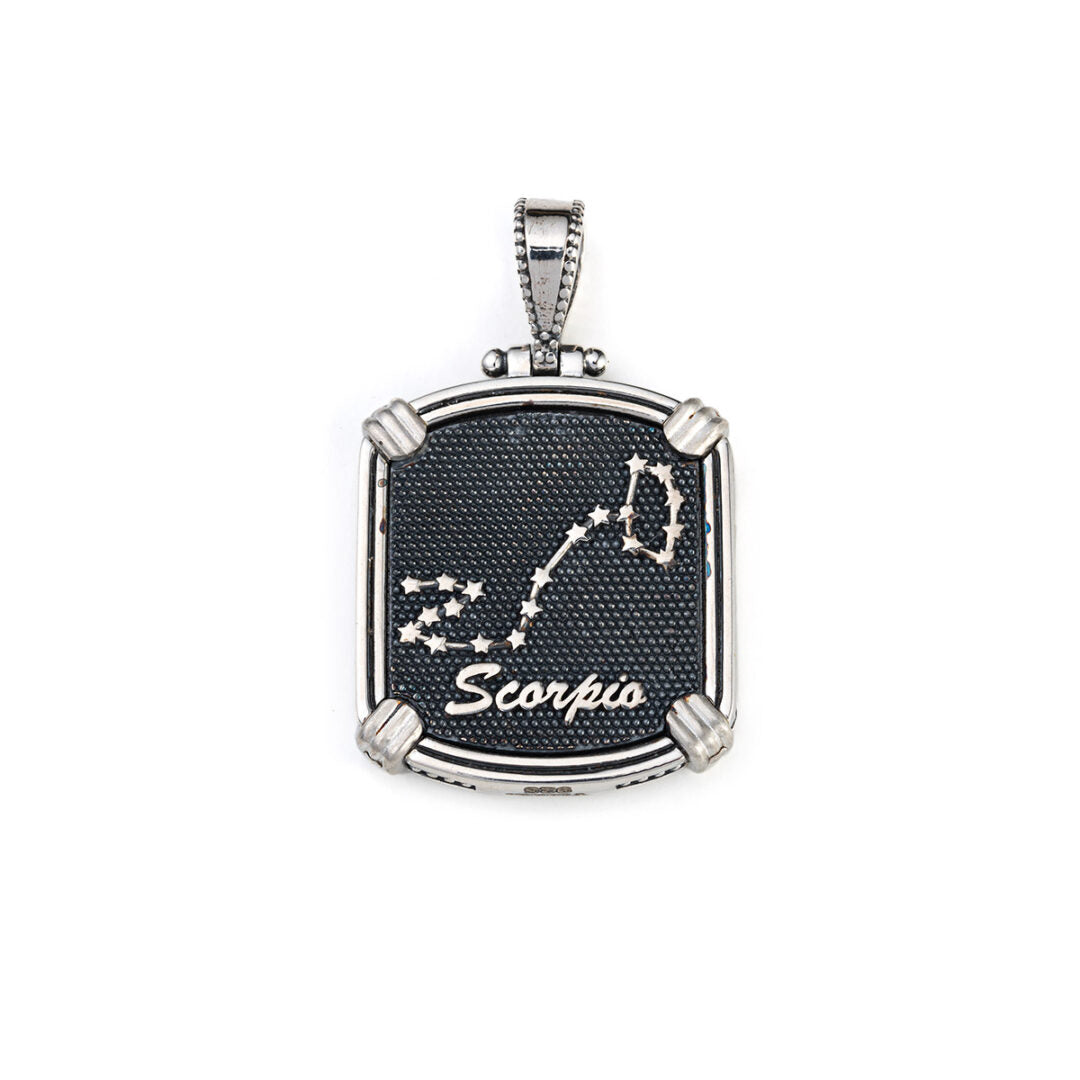Reversible Zodiac Pendant - 925 Sterling Silver