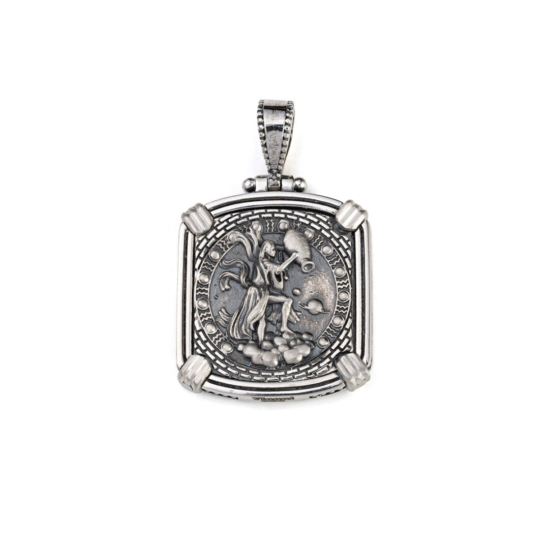 Reversible Zodiac Pendant - 925 Sterling Silver