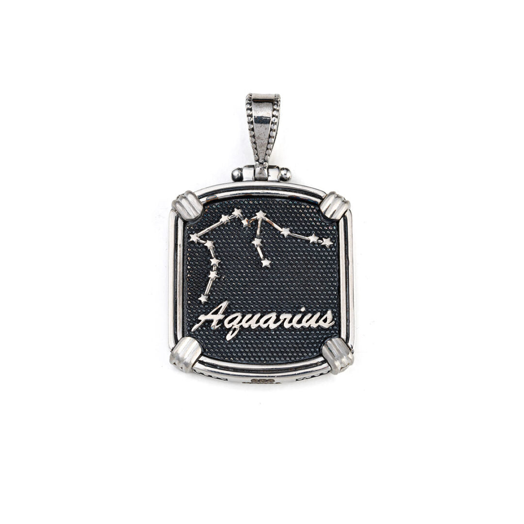 Reversible Zodiac Pendant - 925 Sterling Silver