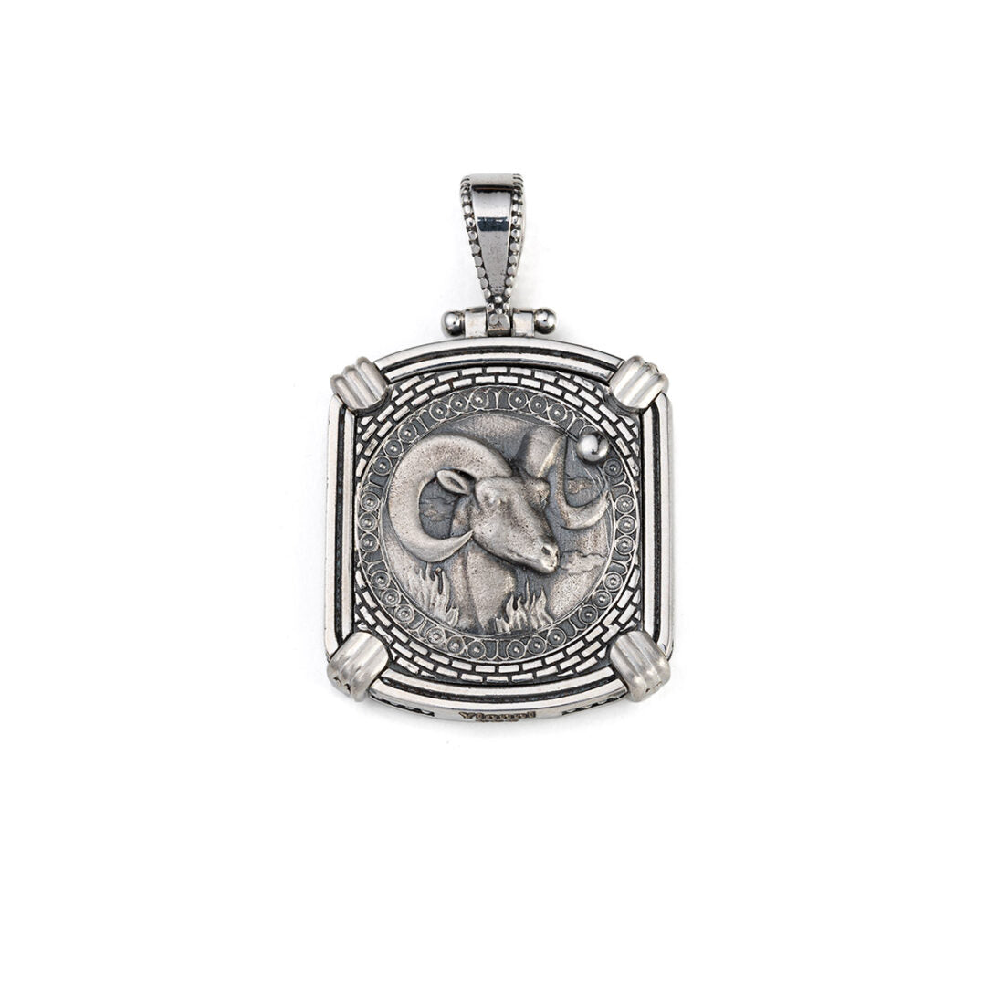 Reversible Zodiac Pendant - 925 Sterling Silver