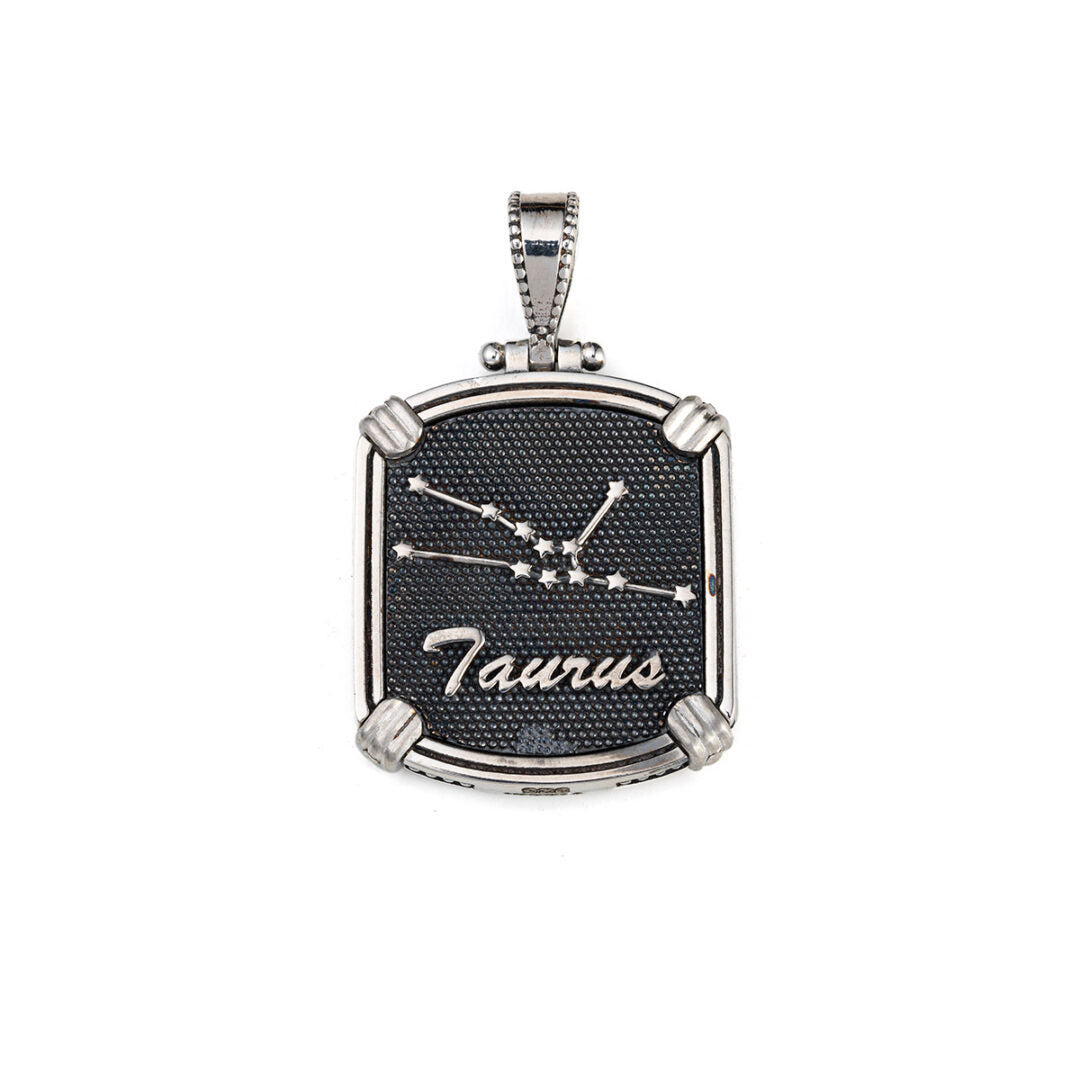 Reversible Zodiac Pendant - 925 Sterling Silver