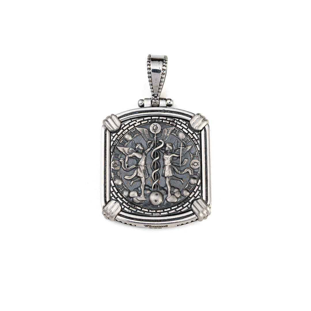 Reversible Zodiac Pendant - 925 Sterling Silver
