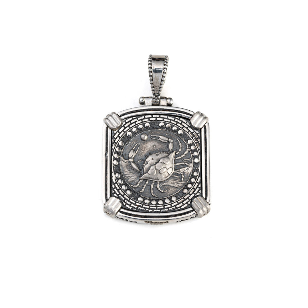 Reversible Zodiac Pendant - 925 Sterling Silver