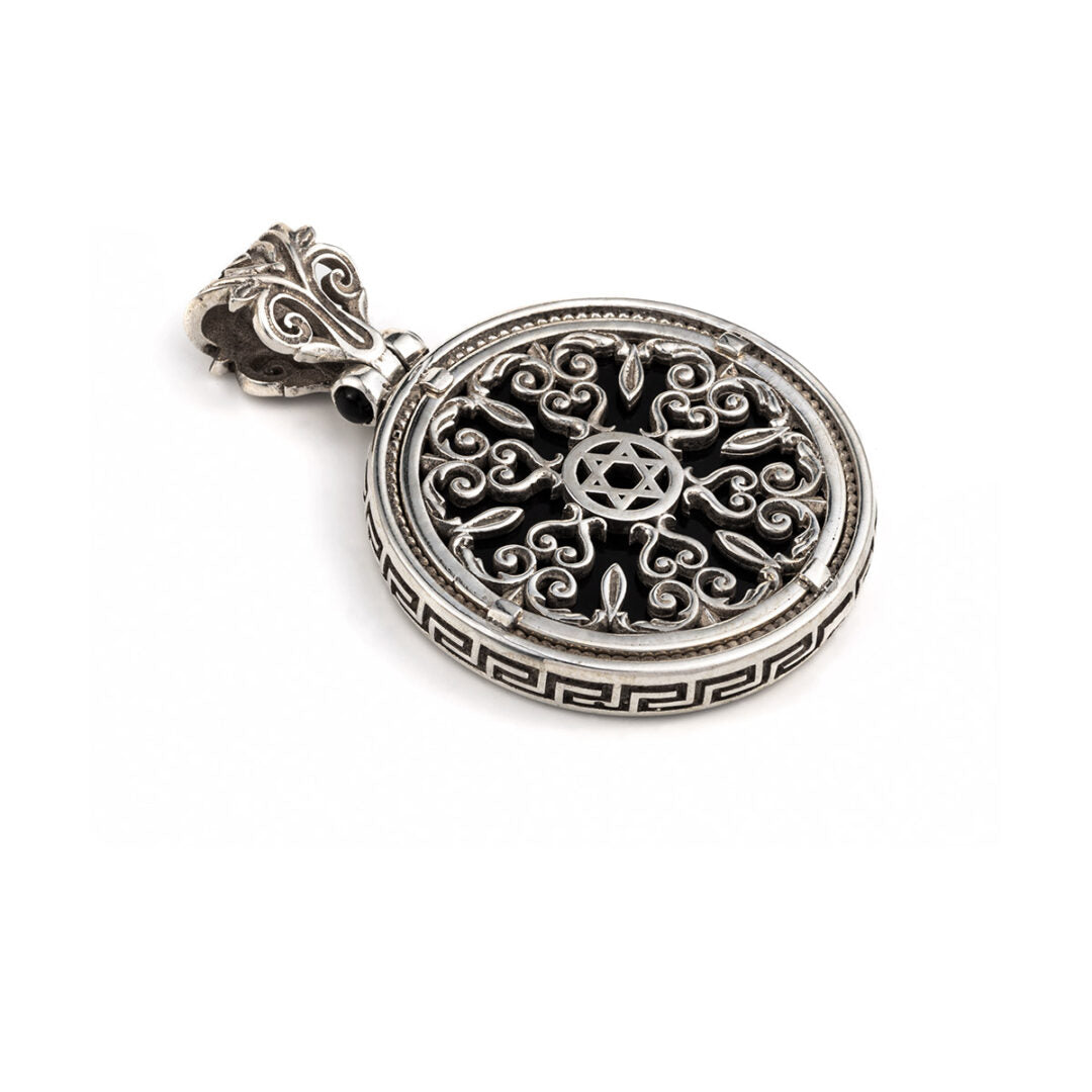 Star of David Disc Pendant Sterling Silver – Yianni Jewelry
