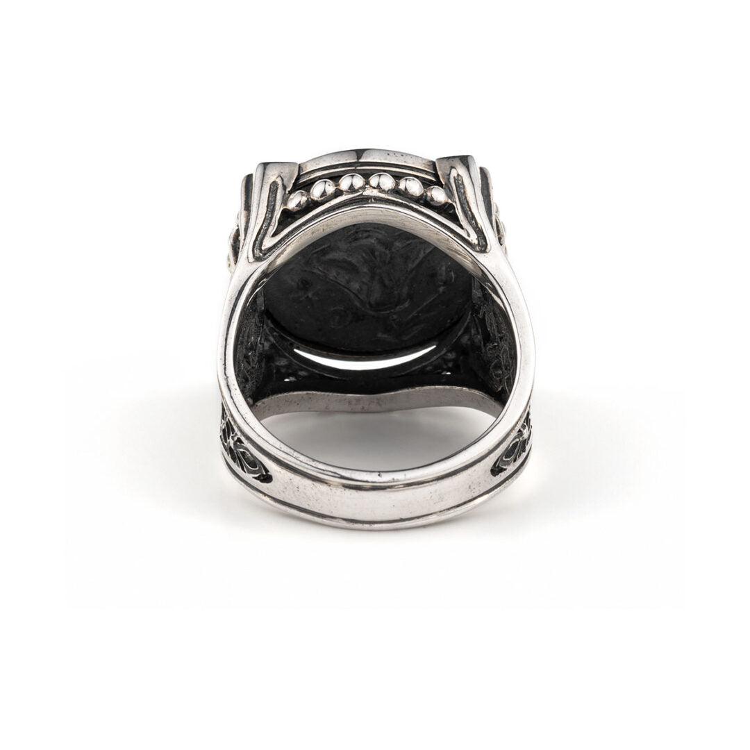 Helios Sun God Ring Sterling Silver - Yianni Jewelry