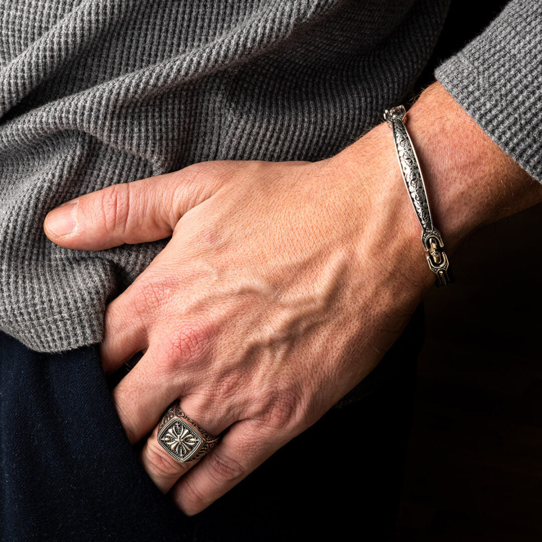 Δαχτυλίδι Βυζαντινό με Σταυρό από Ασήμι 925 - Yianni Jewelry