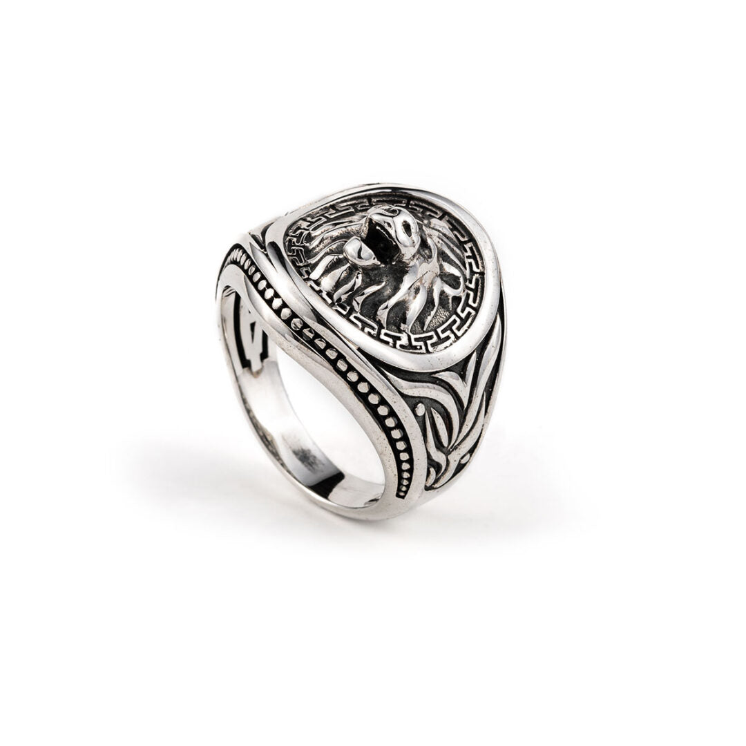 Lion’s Head Ring Sterling Silver- Yianni Jewelry