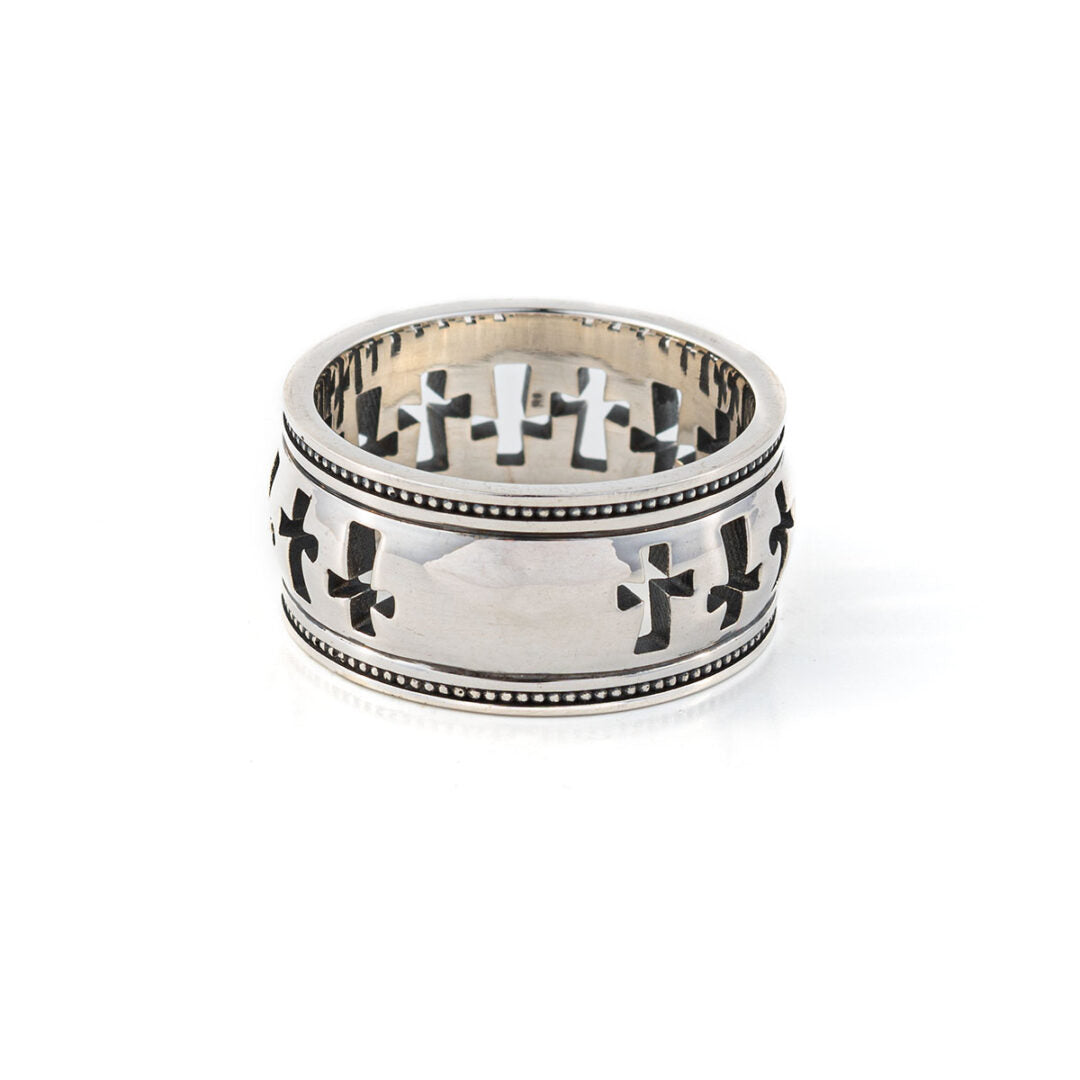 Δαχτυλίδι με Σταυρούς από Ασήμι 925 - Yianni Jewelry
