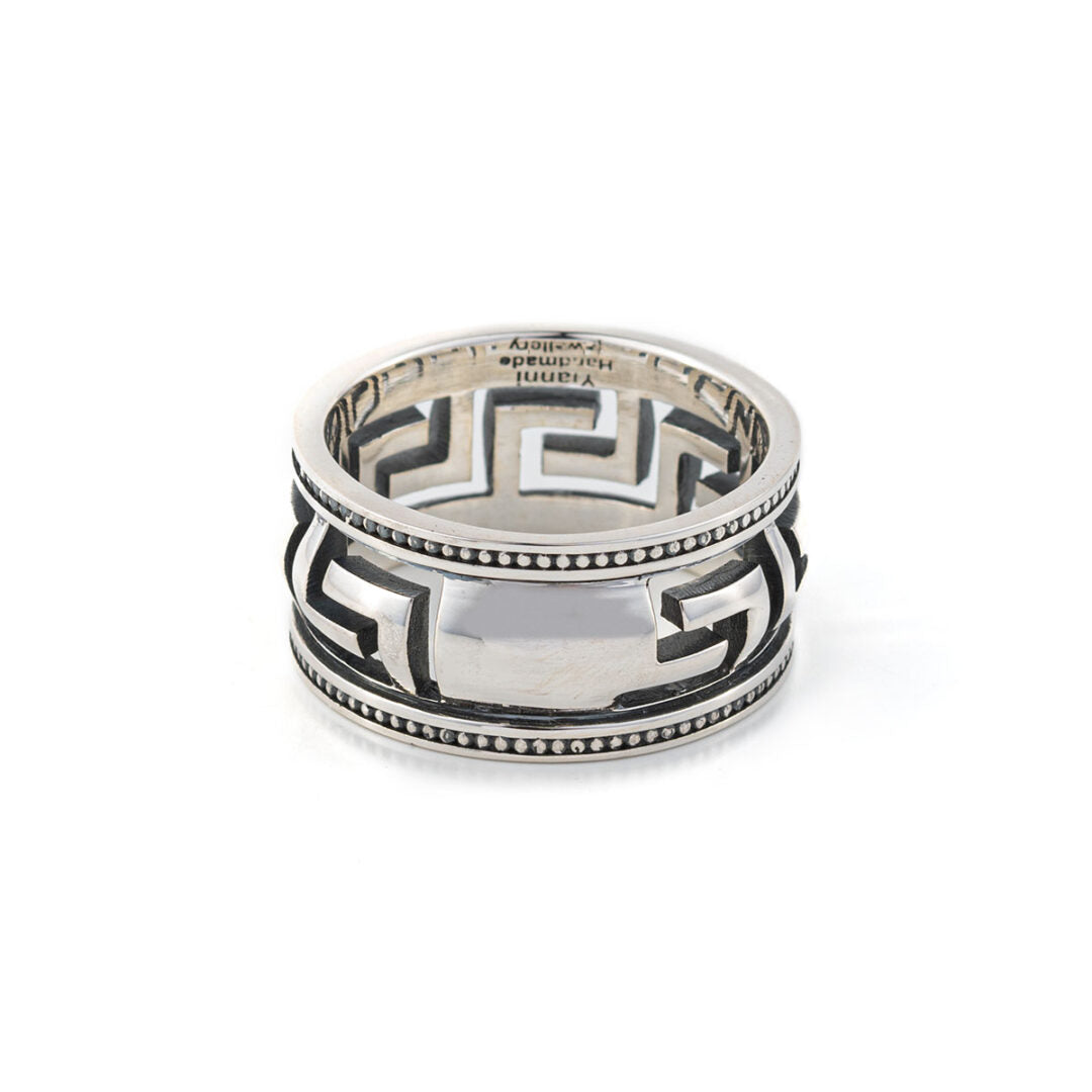 Meander Ring Sterling Silver - Yianni Jewelry