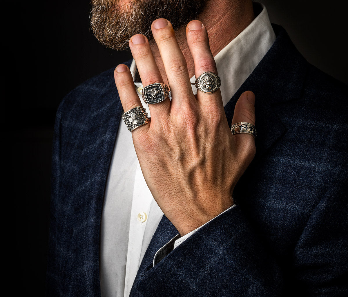 Δαχτυλίδι με Σταυρούς από Ασήμι 925 - Yianni Jewelry