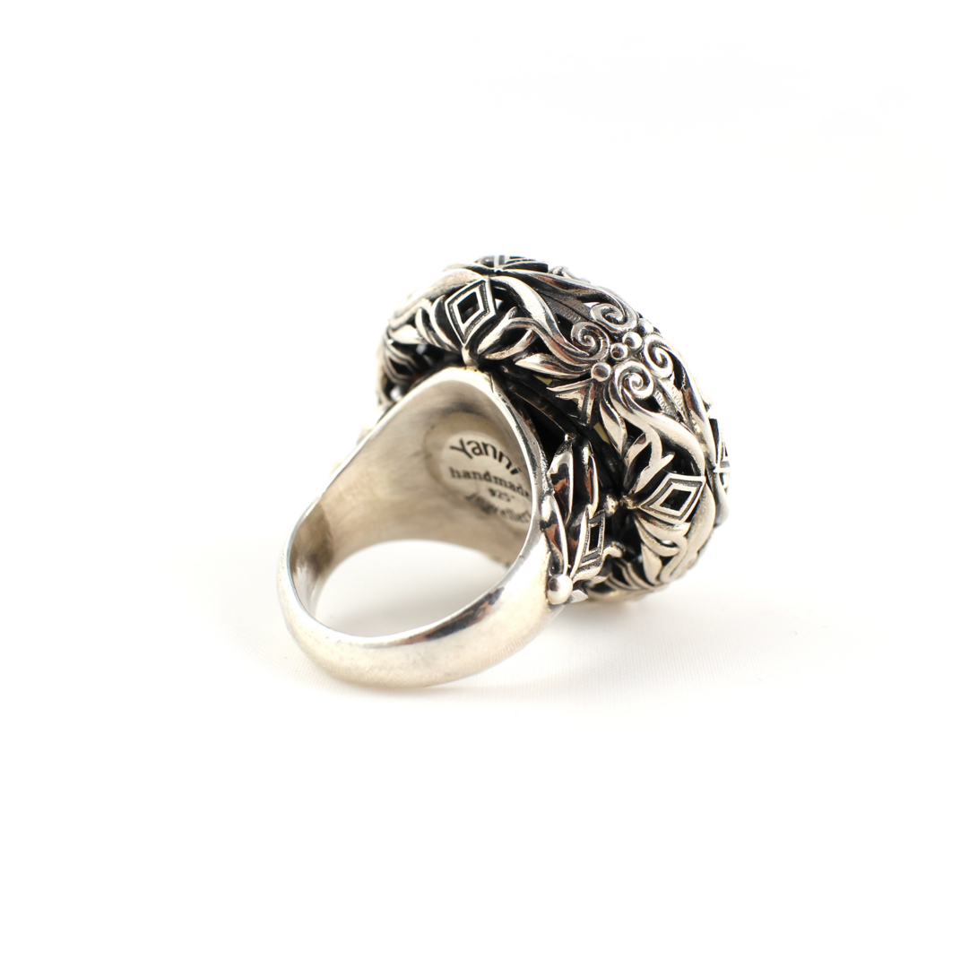 Byzantine Ring with Pearl - Sterling Silver Yianni Jewelry