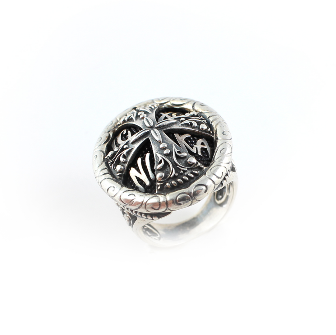 Byzantine Orthodox Ring IC-XC NIKA - Yianni Jewelry