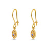 Evil Eye Drop Earrings with Zircon — Blue