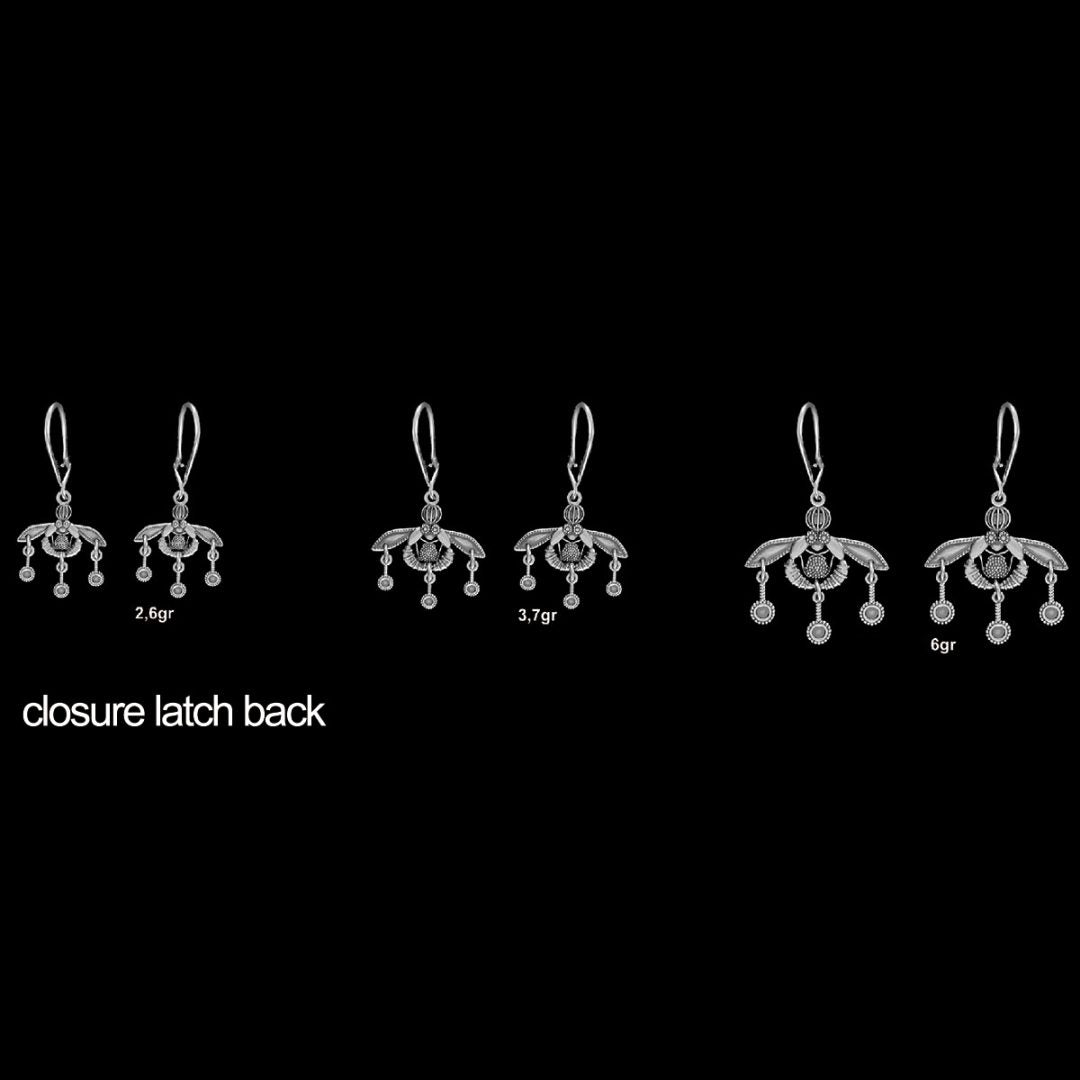Greek Minoan Bees Earrings – 925 Sterling Silver