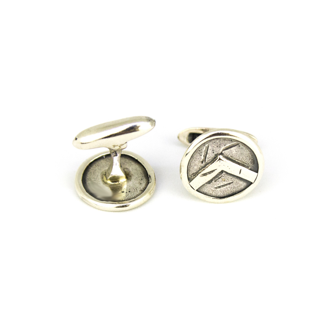 Spartan Shield Cufflinks - 925 Sterling Silver