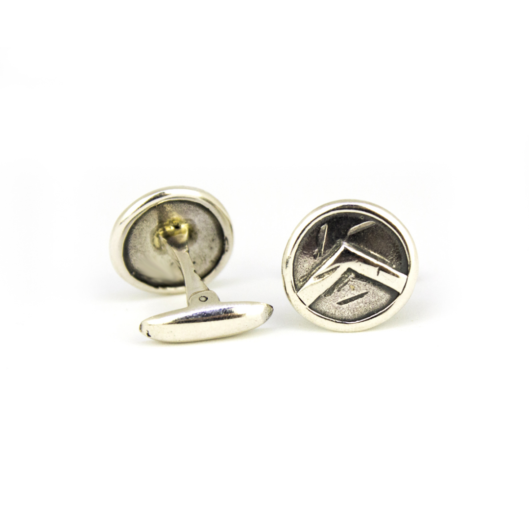 Spartan Shield Cufflinks - 925 Sterling Silver