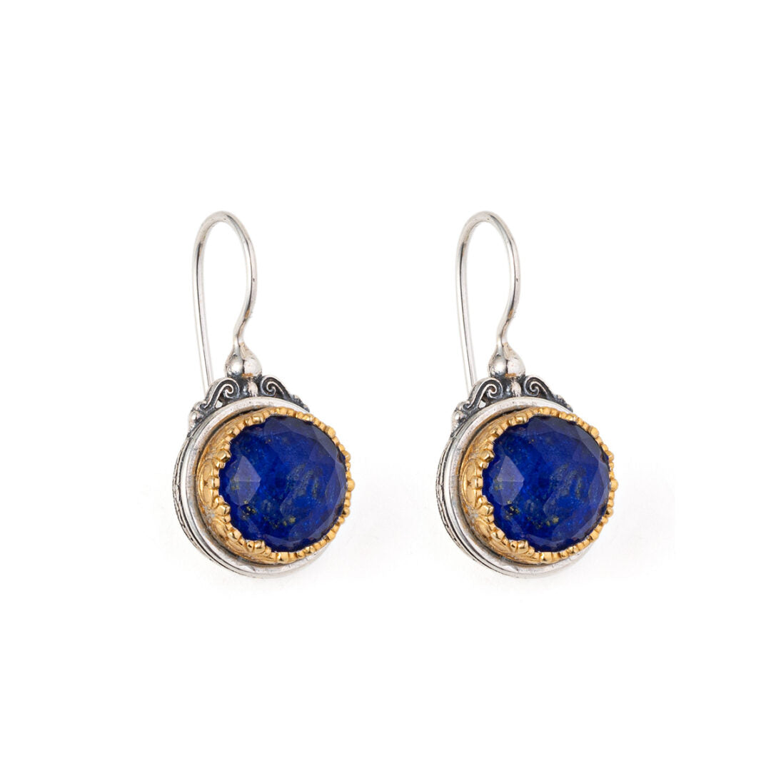 Gerochristo - Iris Earrings in Sterling Silver with Lapis Gemstone