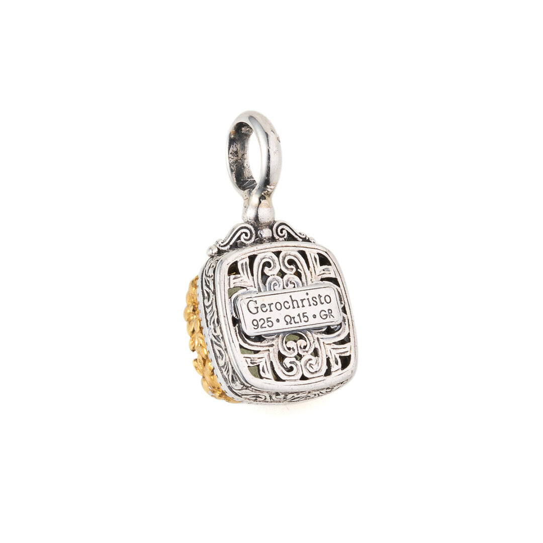 Gerochristo - Dione square pendant with Mother of Pearl