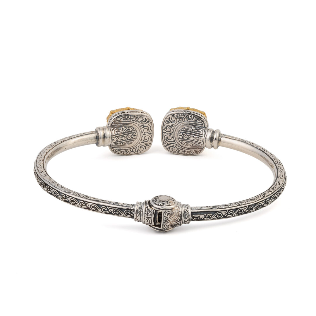 Gerochristo - Iris Bracelet in Sterling Silver with doublet stones