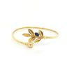 Sterling Silver Gold Plated Bracelet With Olive Leaves — Gold