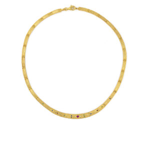 Βυζαντινό Κολιέ με κρύσταλλα Swarovski – Επιχρυσωμένο Ασήμι 925