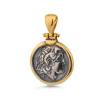 Alexander the Great Pendant - Sterling Silver and Gold Plated