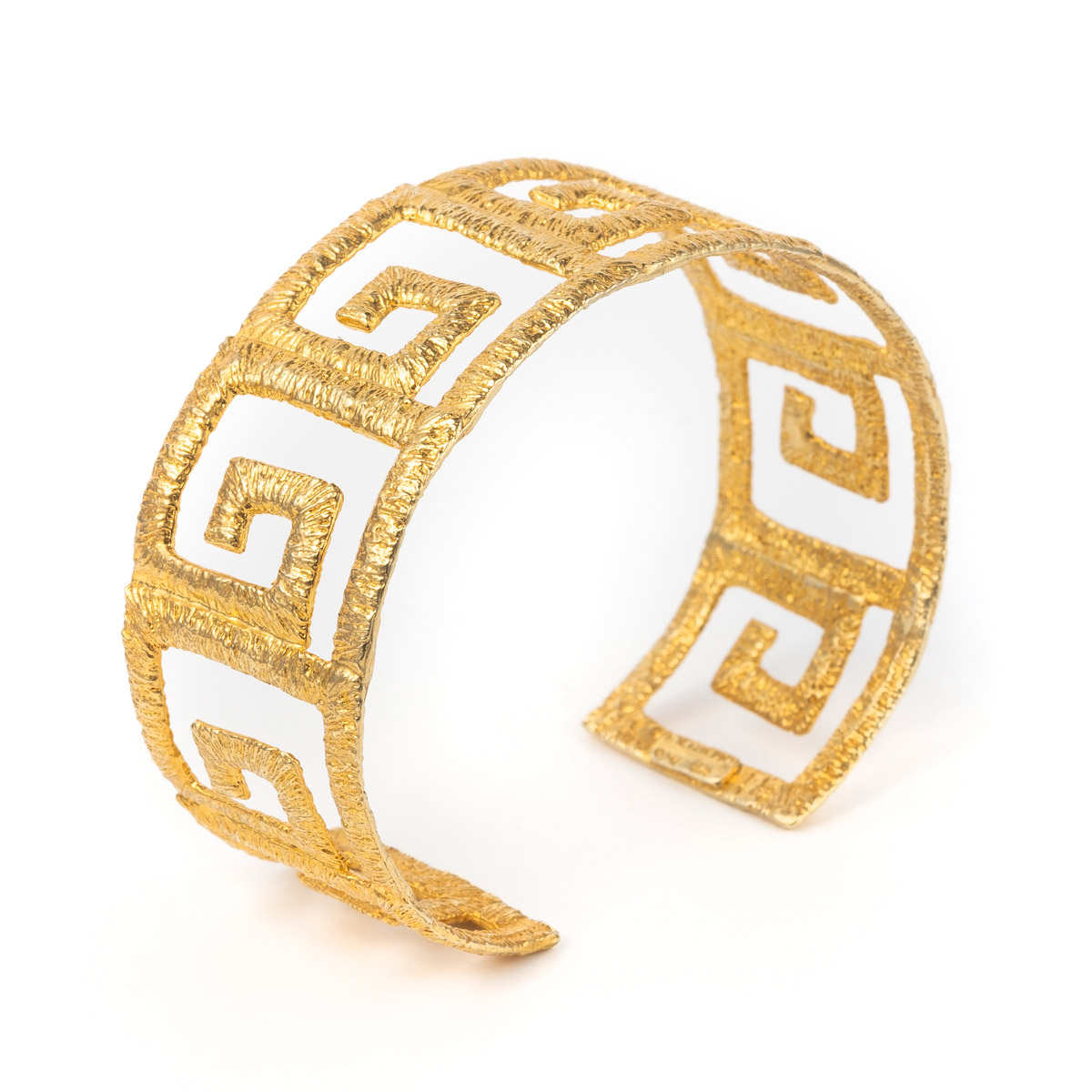 Meander Cuff Bracelet – 925 Sterling Silver and Gold Plated - GREEK ROOTS