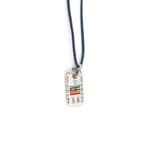 Babylonia Κολιέ Me and You Together Μπλε Τζιν – Ασήμι 935