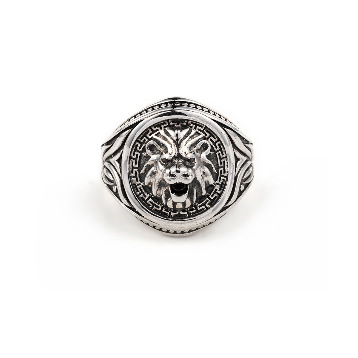 Silver Lion Men's Ring (39 grams) - 275$ ⋆ Lion jewelry store | Biker rings  skull, Rings for men, Sterling silver mens