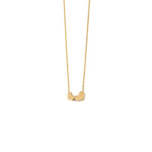 Hearts Necklace - 14K Yellow Gold