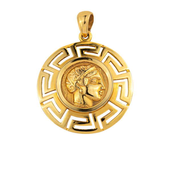 Goddess Athena and Owl Pendant