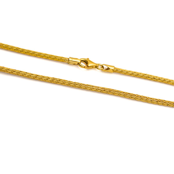 925 Sterling Silver and Gold Plated Byzantine Chain 50cm