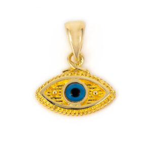 Evil Eye Pendant - 14K Gold